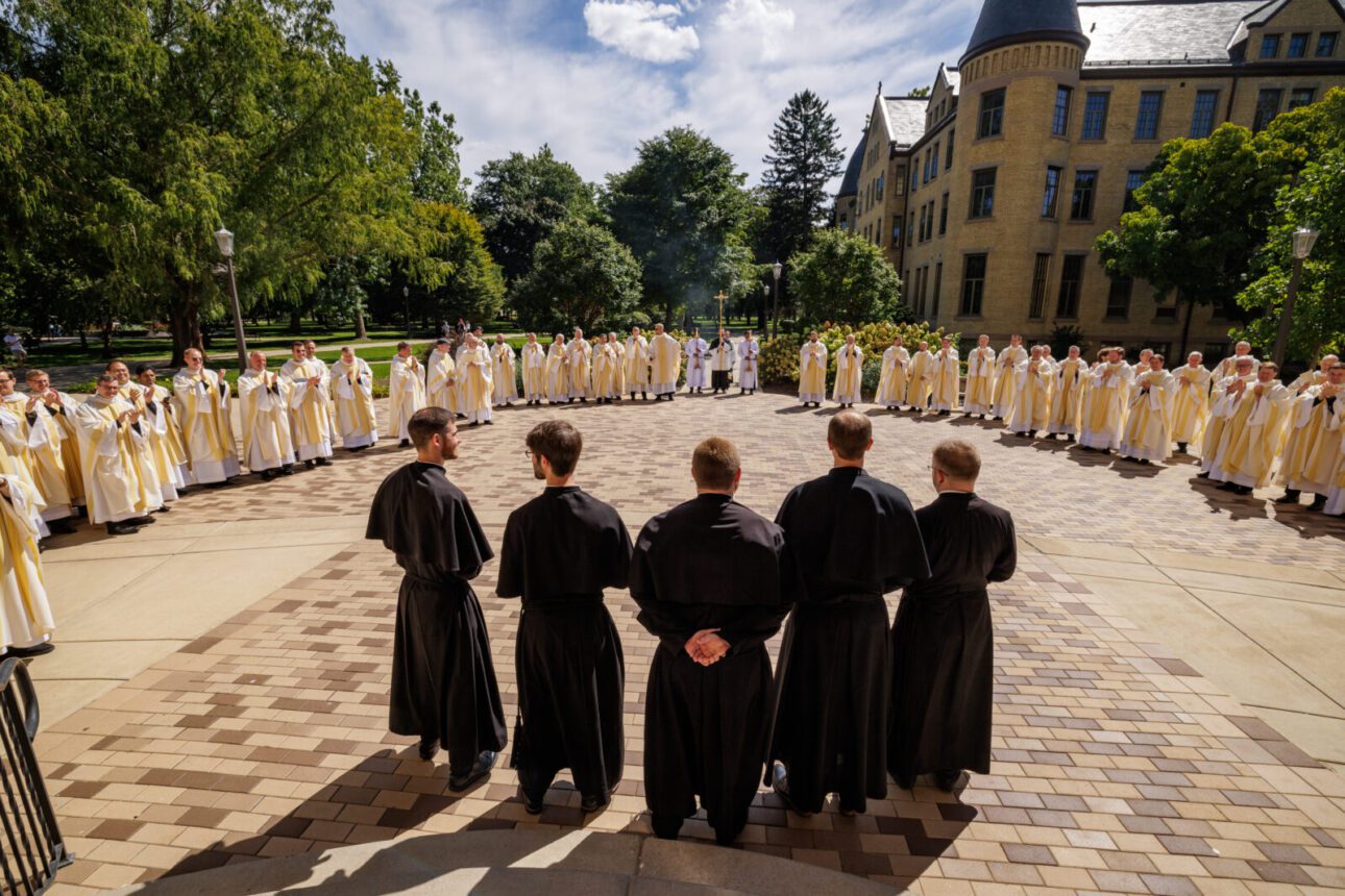 The Final Vows profession class of 2023 exits the Basilica of the Sacred Heart